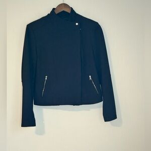 Banana Republic Black Moto Jacket with Zip Pockets - Size Medium